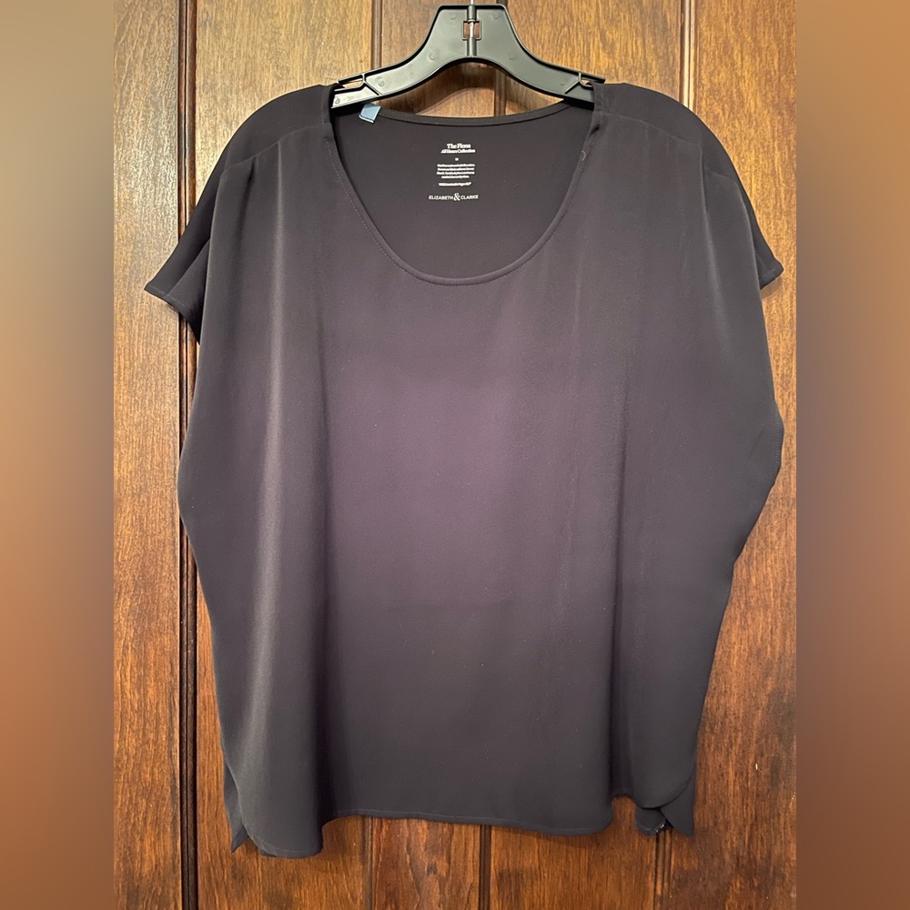 Elizabeth & Clarke top black size 1x Fiona blouse